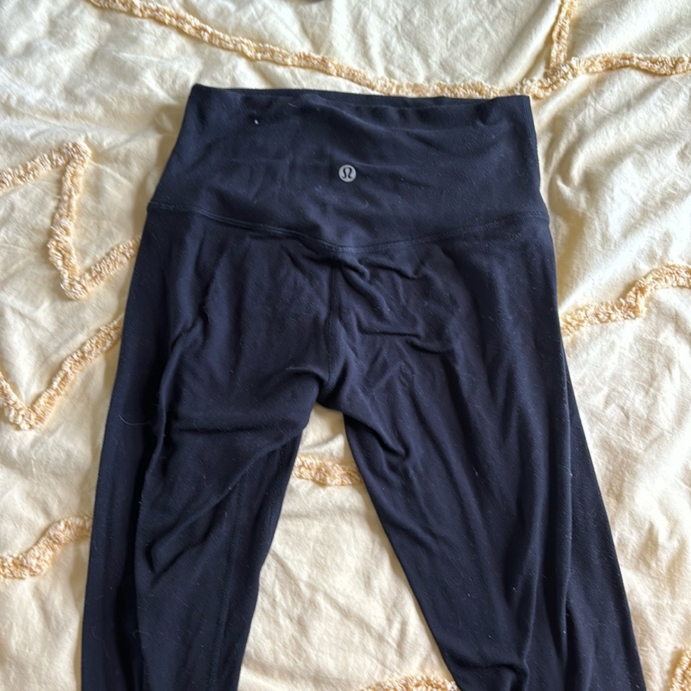Size 4 #lululemon BLACK high rise align leggings worn but in good condition